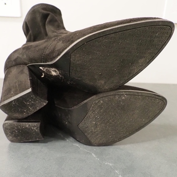 Marc Fisher sz 7.5 Leave2 black suede ankle booties - Picture 12 of 16